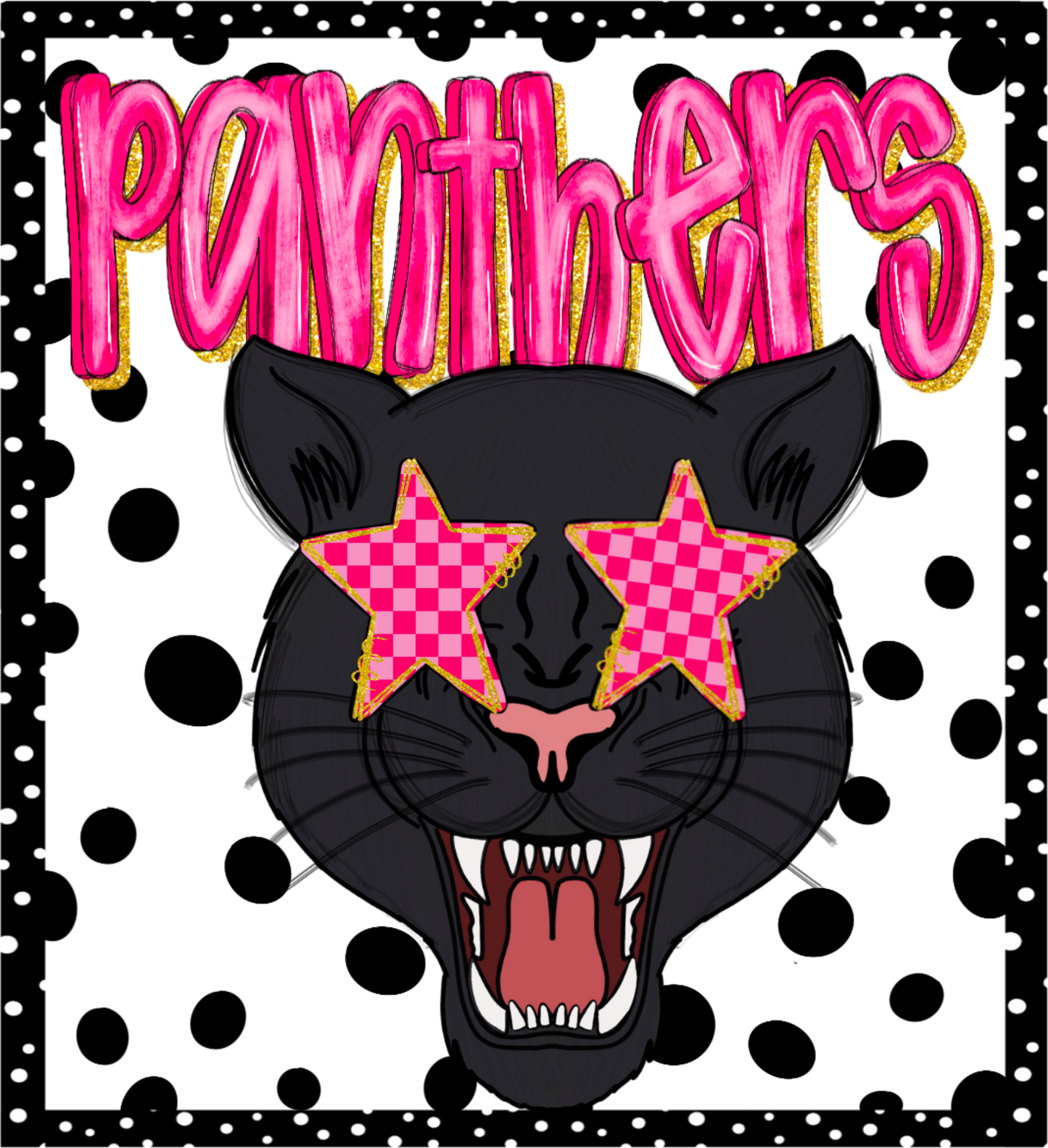 Dotted Mascot Panthers