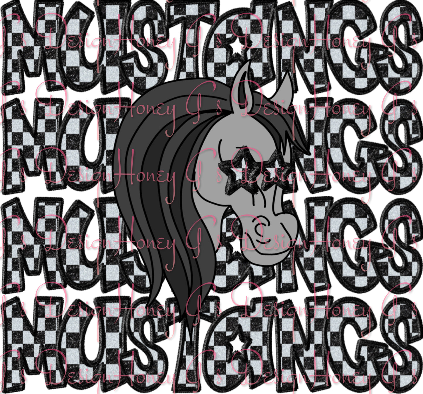 Checkered Mustangs