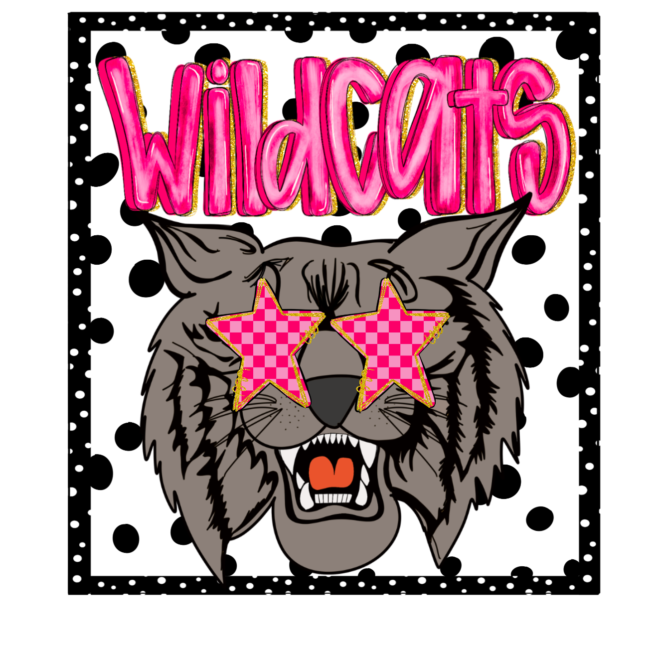 Dotted Mascot Wildcats