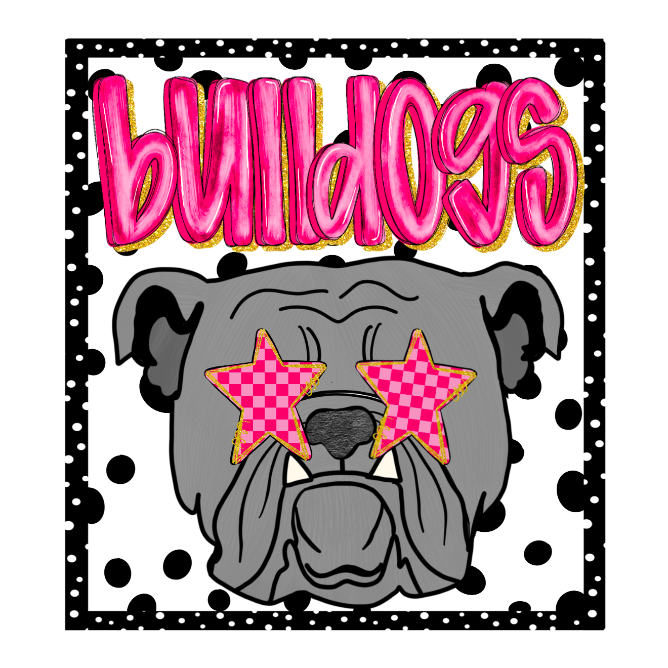 Dotted Mascot Bulldogs