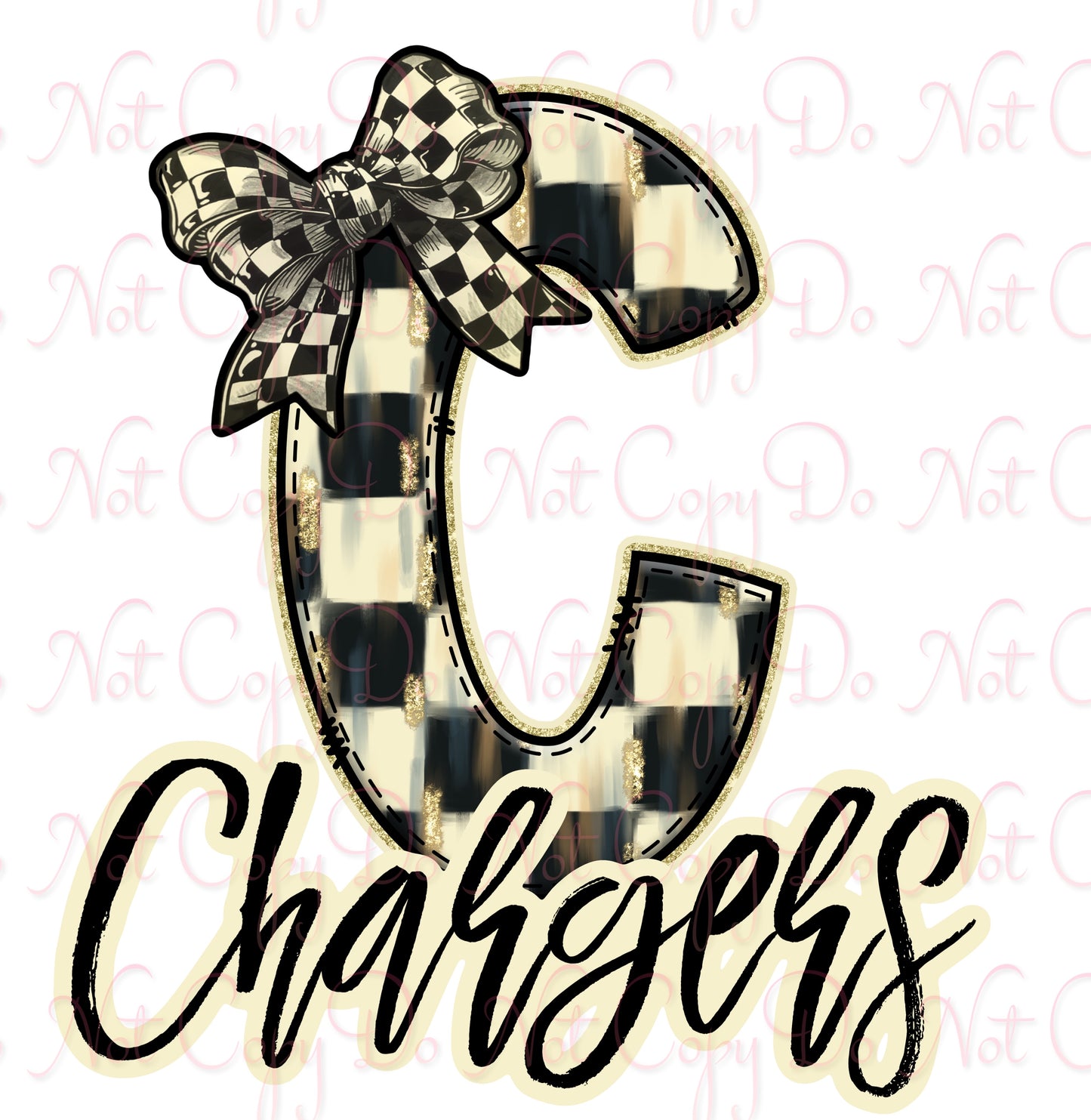 Checker Glittery Chargers