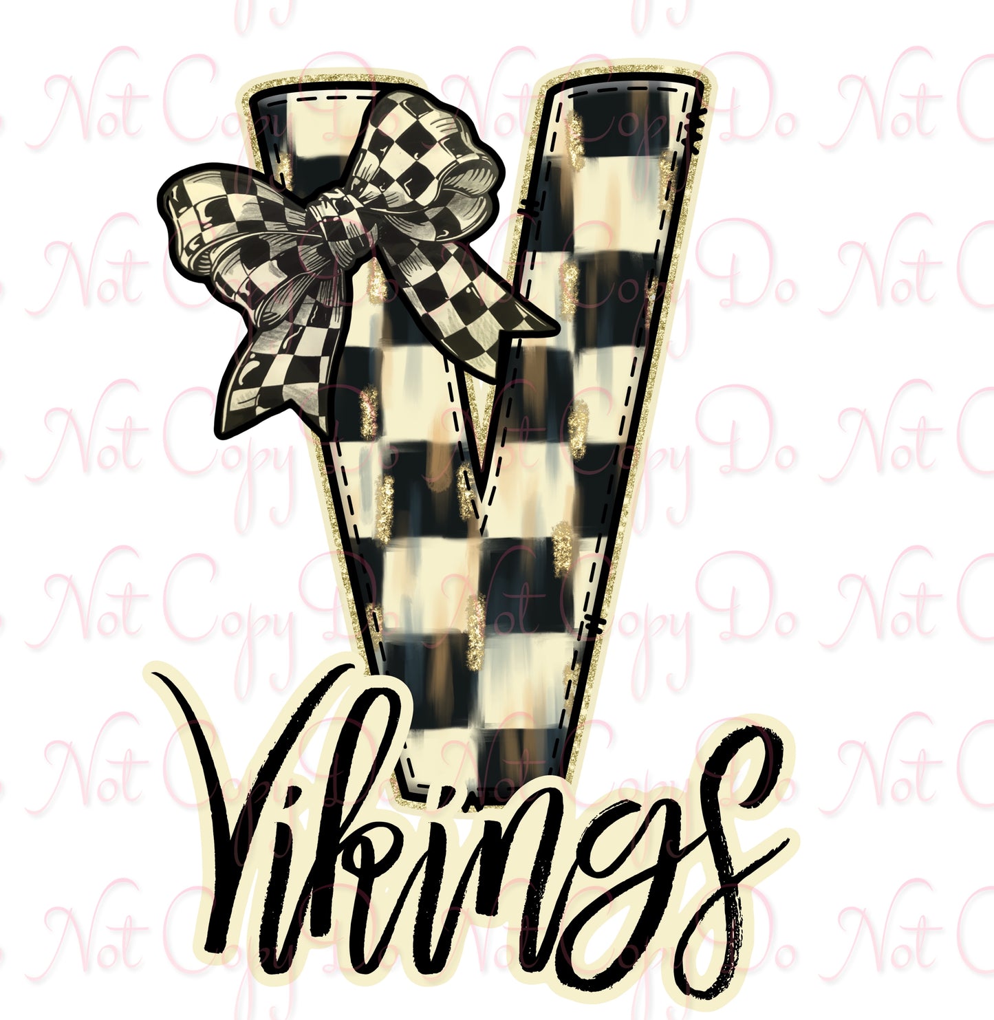 Checker Glittery Vikings