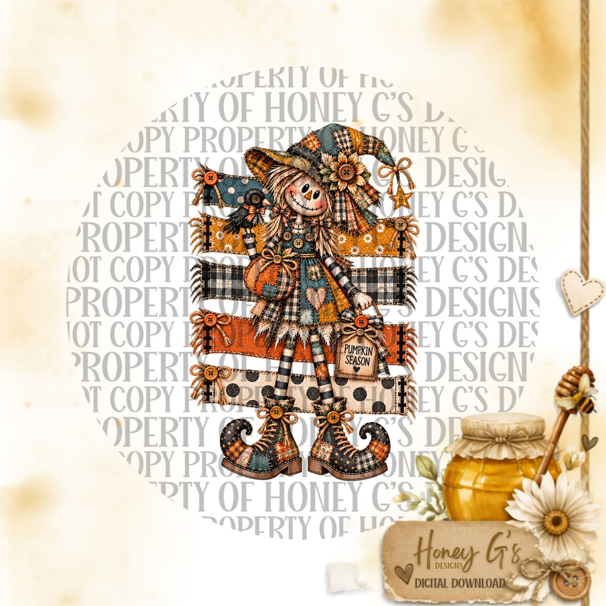 Scarecrow | The Stitch Fits | Fall PNG Digital Download