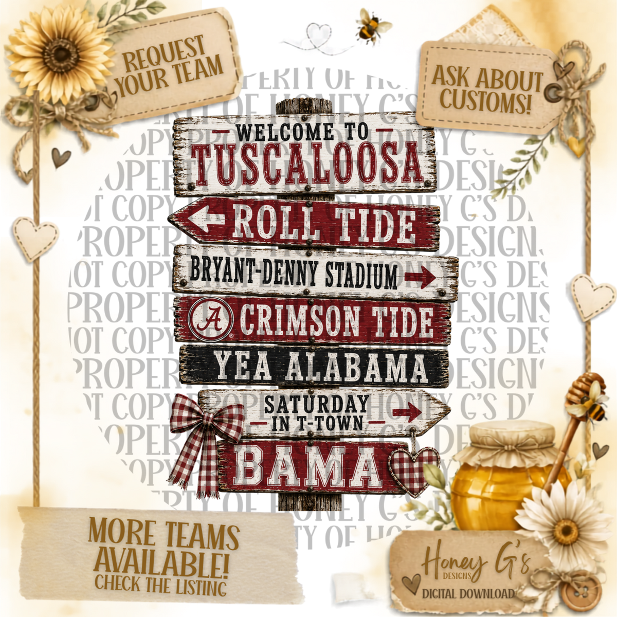 Backroad Signposts | Game Day PNG Digital Download