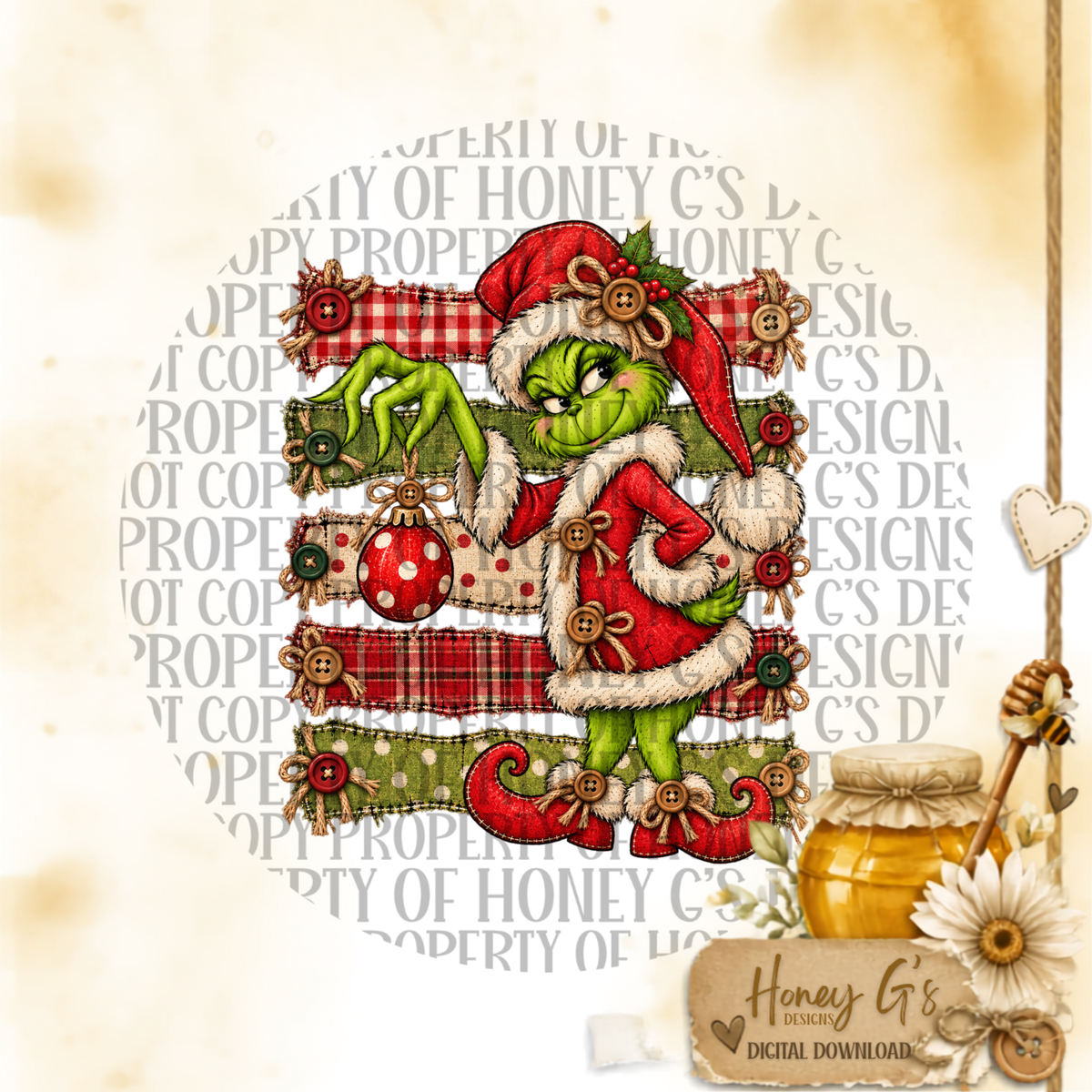 Miss Grinny | Christmas PNG Digital Download