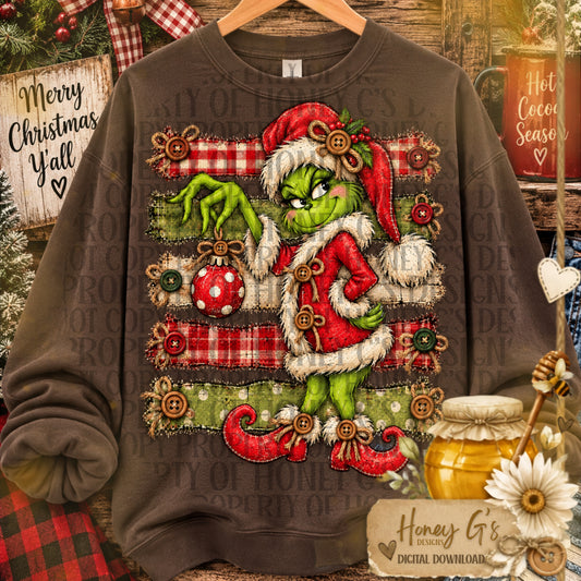Miss Grinny | Christmas PNG Digital Download