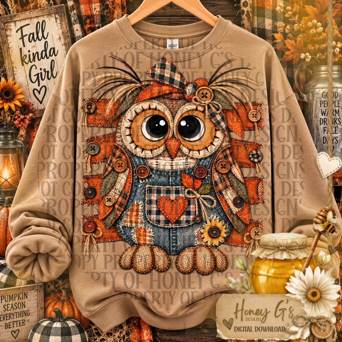 Ollie Hoot | Fall PNG Digital Download