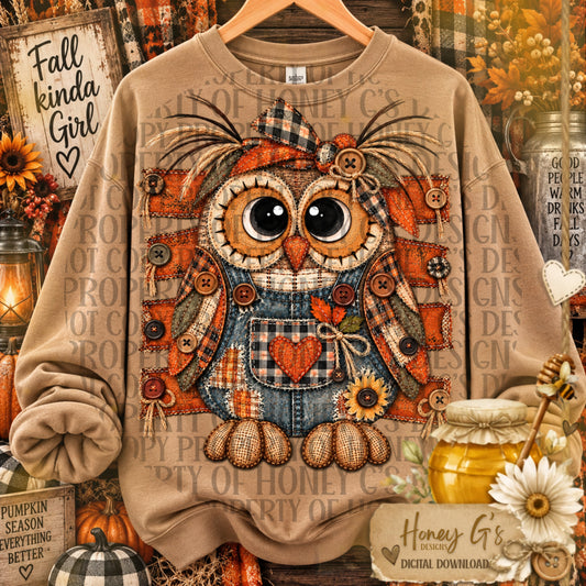 Ollie Hoot | Fall PNG Digital Download