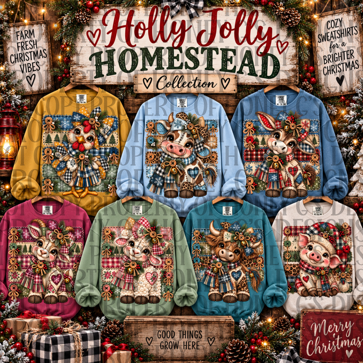 BUNDLE | Holly Jolly Homestead | Christmas PNG Digital Download