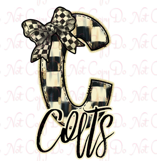 Checker Glittery Colts