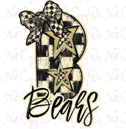 Checker Glittery Bears