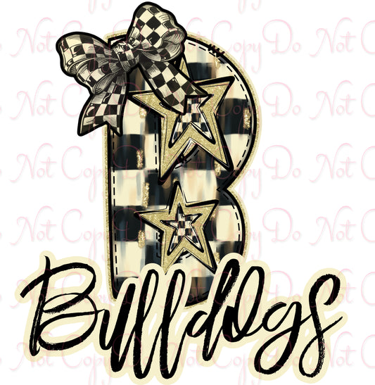 Checker Glittery Bulldogs