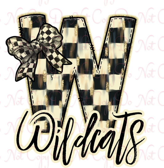 Checker Glittery Wildcats