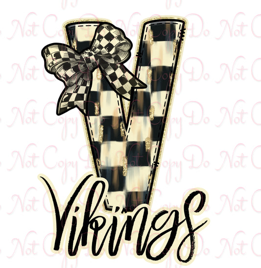 Checker Glittery Vikings