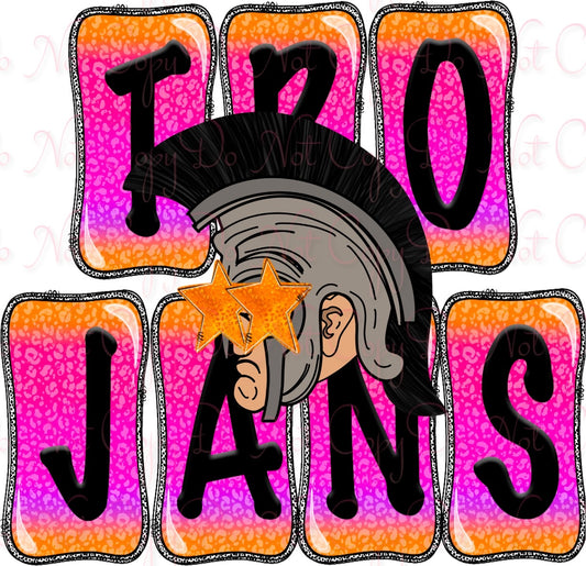 Rainbow Mascot Trojans