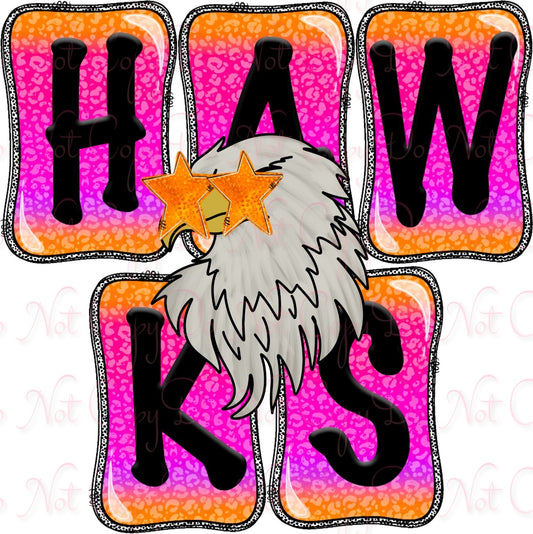 Rainbow Mascot Hawks
