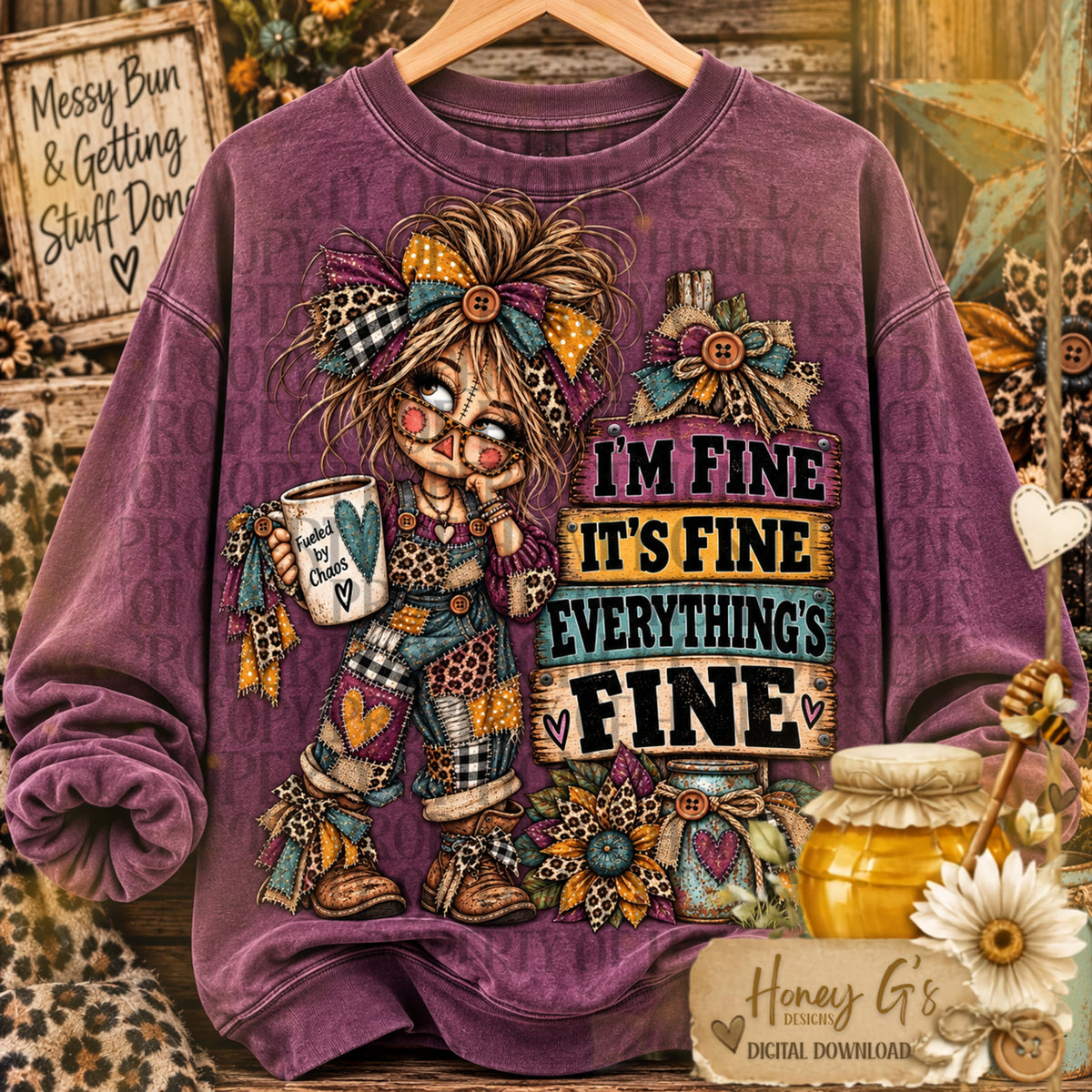 Everything's Fine | She Said What She Said | PNG Digital Download