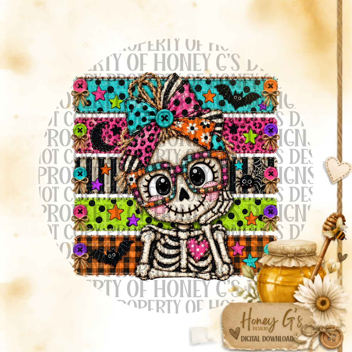 Skelly Sue | The Boo Bunch | Fall PNG Digital Download