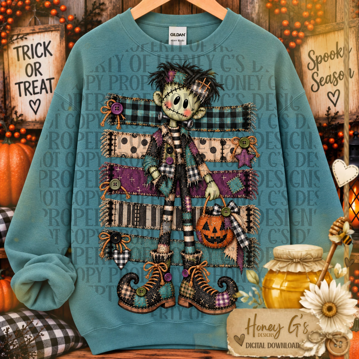 Frankenstein | The Stitch Fits | Fall PNG Digital Download