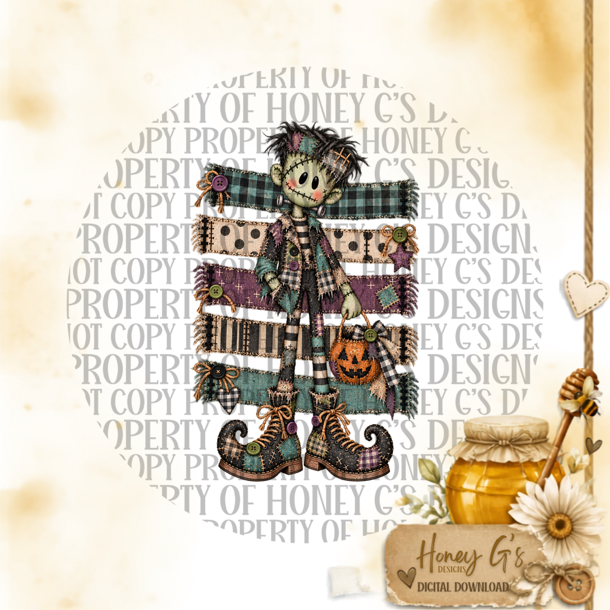Frankenstein | The Stitch Fits | Fall PNG Digital Download