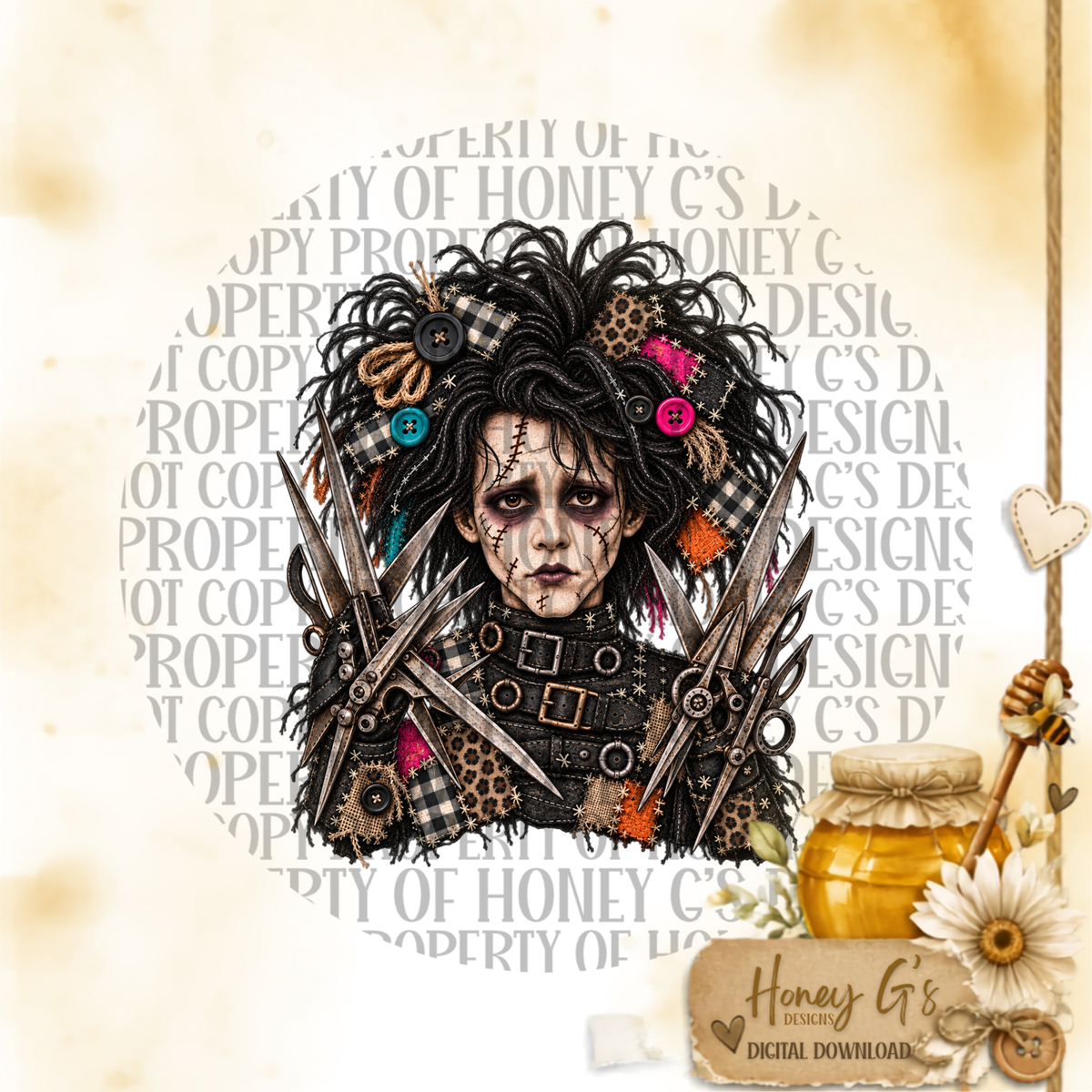 Edward Scissorhands | The Twisted Cast | Fall PNG Digital Download